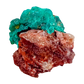 Reverse of the broad thin plate, raw host rock behind 7.1 g of crystal