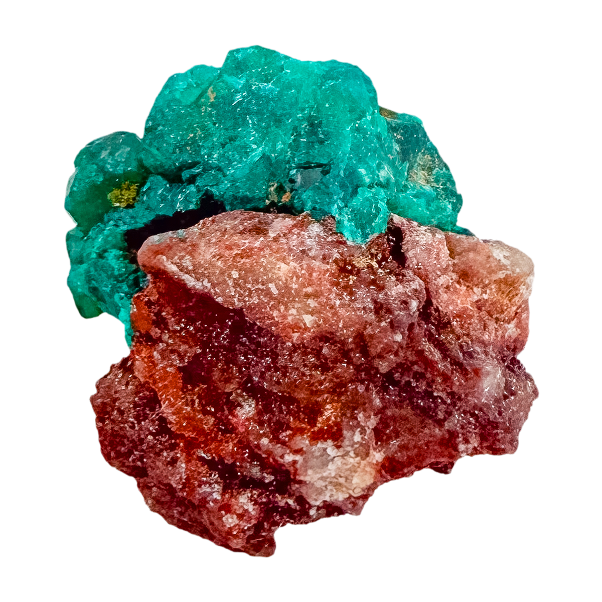 Reverse of the broad thin plate, raw host rock behind 7.1 g of crystal