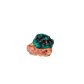 Angled view of the petite collector piece, copper-green over oxidized ore, 5.7 g