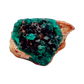 Raw Congolese dioptase, 5.7 g, copper-green crystal over host rock, the petite collector piece