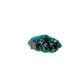 Crystal detail on the small square matrix, the green once mistaken for emerald, 6.3 g