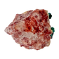 Fine dioptase druzy on the slender thumbnail, 0.53 inches of coverage