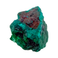 Macro of emerald-green faces across the narrow green blade, 1.03 inches