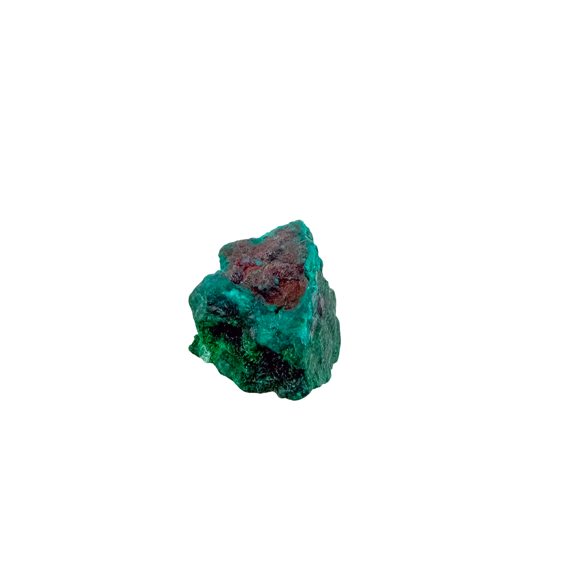 Macro of emerald-green faces across the narrow green blade, 1.03 inches