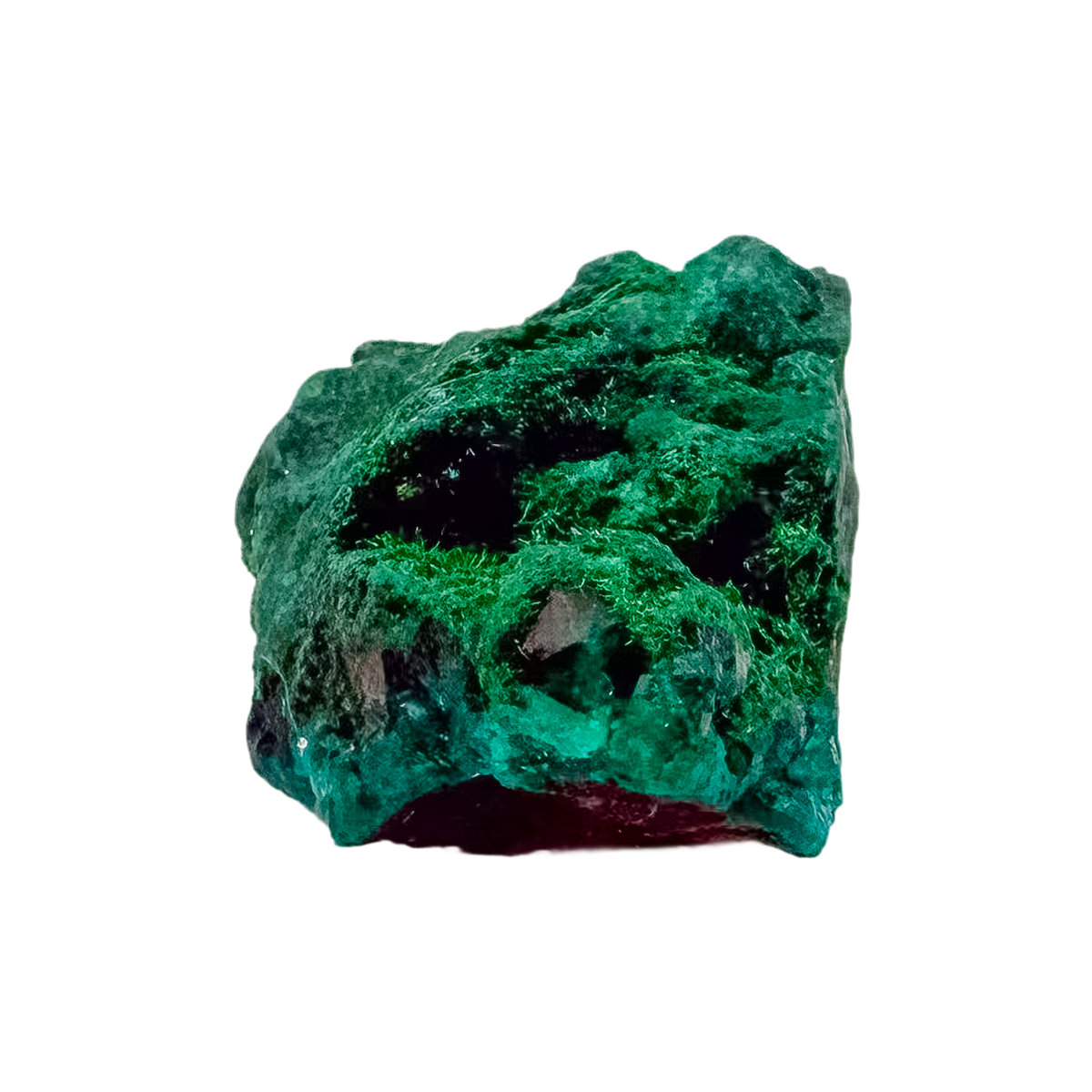 Alternate angle on the narrow green blade, a 1.03 inch Renéville dioptase
