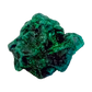 Side elevation of the narrow green blade, matrix beneath a 8.6 g crystal layer