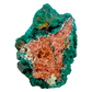Crystal detail on the round thumbnail, the green once mistaken for emerald, 7.8 g