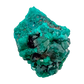 Collector dioptase thumbnail 0.81 by 0.85 inches, the round thumbnail, Republic of the Congo
