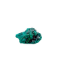 Edge-on view of the round thumbnail, 0.81 inches of Congolese dioptase