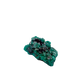 Dioptase crystals from a second side, the thin flat chip at 5.1 g