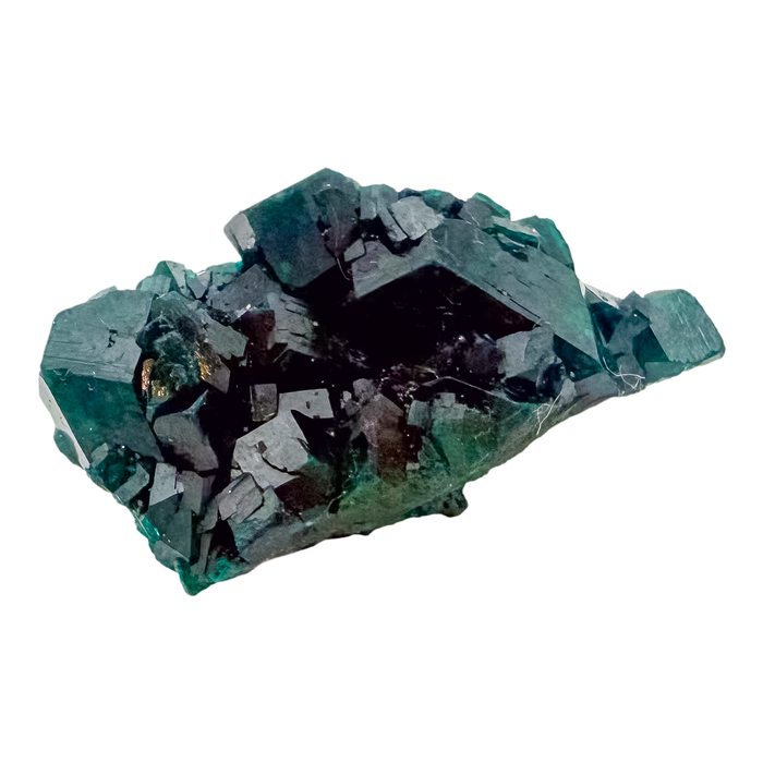 Reverse of the tiny cube, raw host rock behind 6.7 g of crystal