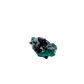 Emerald-green dioptase crystals crusting a 0.68 inch matrix, the tiny cube from Renéville Congo