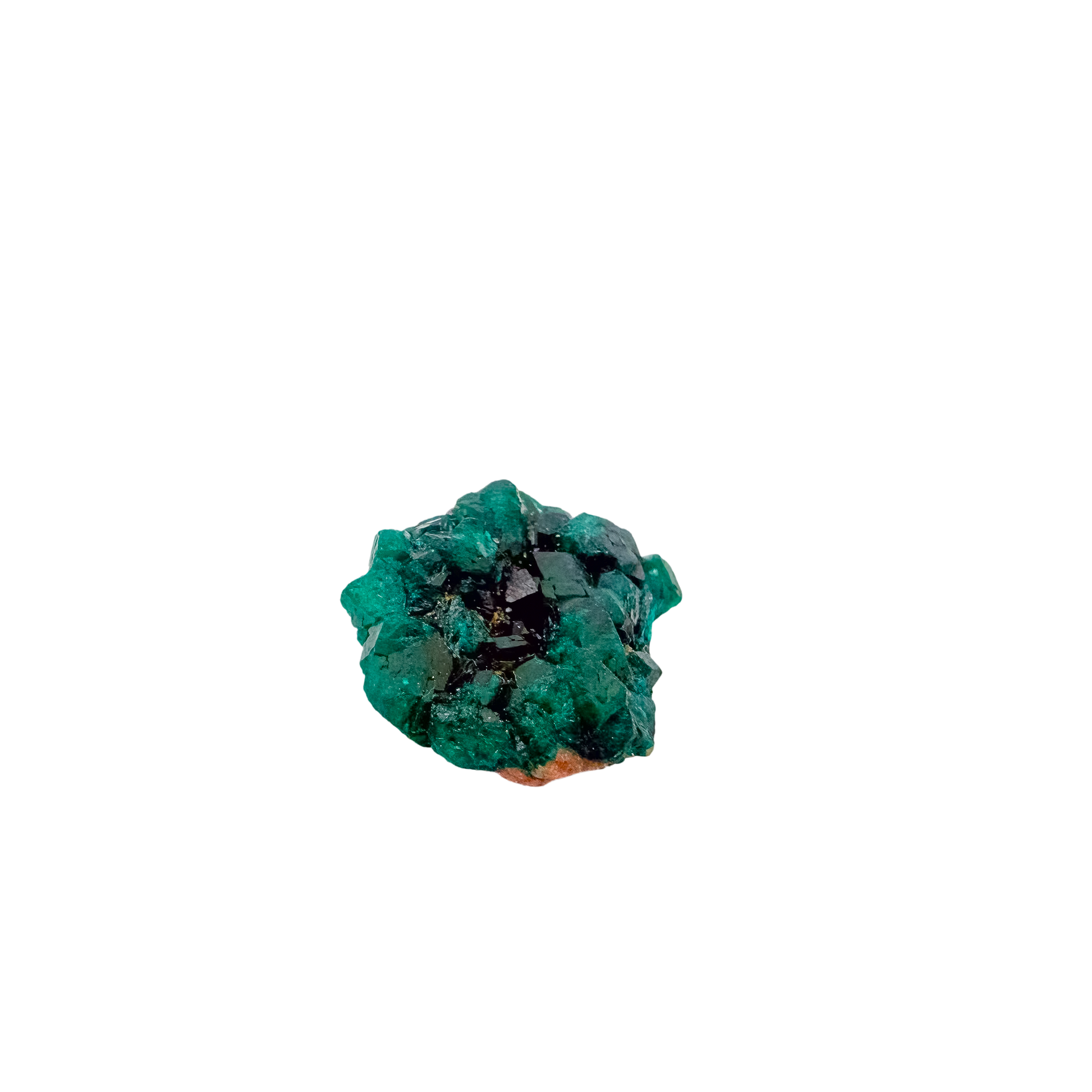 Raw Congolese dioptase, 5.6 g, copper-green crystal over host rock, the delicate sliver