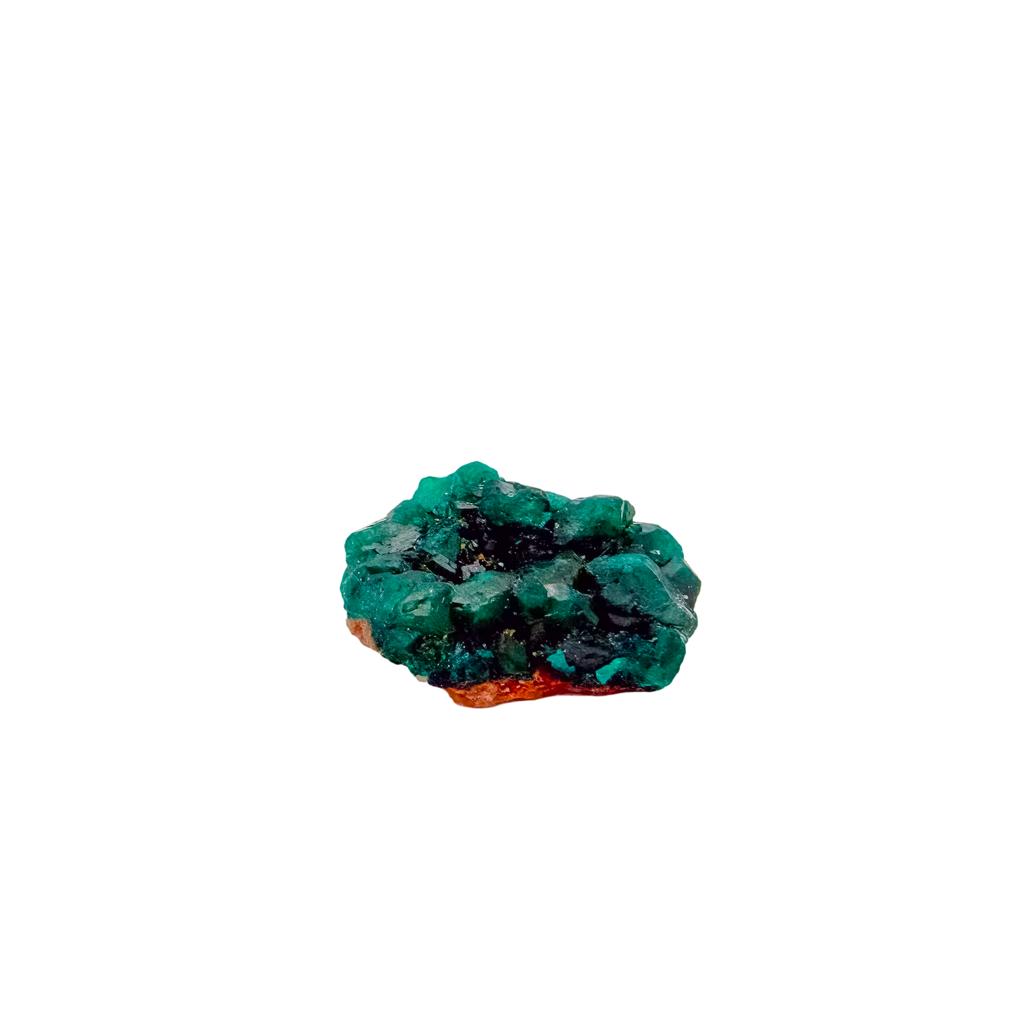 Side elevation of the delicate sliver, matrix beneath a 5.6 g crystal layer