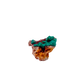 Edge-on view of the neat thumbnail, 0.82 inches of Congolese dioptase