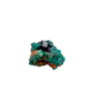 Dioptase specimen of 7.5 g from Renéville, its bright slim piece shown on white
