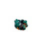 Fine dioptase druzy on the bright slim piece, 0.68 inches of coverage