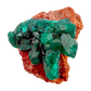 Raw dioptase crystal specimen from the Republic of the Congo, deep emerald-green druzy on matrix, specimen 10, view 1