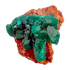 Raw dioptase crystal specimen from the Republic of the Congo, deep emerald-green druzy on matrix, specimen 10, view 1