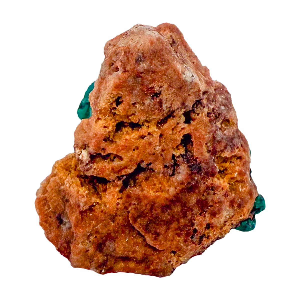 Raw dioptase crystal specimen from the Republic of the Congo, deep emerald-green druzy on matrix, specimen 10, view 4