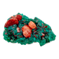 Raw dioptase crystal specimen from the Republic of the Congo, deep emerald-green druzy on matrix, specimen 11, view 1