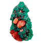 Raw dioptase crystal specimen from the Republic of the Congo, deep emerald-green druzy on matrix, specimen 11, view 2