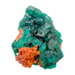 Raw dioptase crystal specimen from the Republic of the Congo, deep emerald-green druzy on matrix, specimen 13, view 3