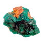 Raw dioptase crystal specimen from the Republic of the Congo, deep emerald-green druzy on matrix, specimen 13, view 4