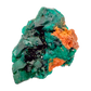 Raw dioptase crystal specimen from the Republic of the Congo, deep emerald-green druzy on matrix, specimen 13, view 5