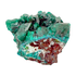Raw dioptase crystal specimen from the Republic of the Congo, deep emerald-green druzy on matrix, specimen 15, view 2