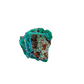 Raw dioptase crystal specimen from the Republic of the Congo, deep emerald-green druzy on matrix, specimen 15, view 4