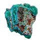 Raw dioptase crystal specimen from the Republic of the Congo, deep emerald-green druzy on matrix, specimen 15, view 6