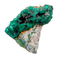 Raw dioptase crystal specimen from the Republic of the Congo, deep emerald-green druzy on matrix, specimen 16, view 1