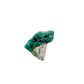 Raw dioptase crystal specimen from the Republic of the Congo, deep emerald-green druzy on matrix, specimen 16, view 1