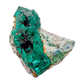 Raw dioptase crystal specimen from the Republic of the Congo, deep emerald-green druzy on matrix, specimen 16, view 2