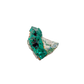 Raw dioptase crystal specimen from the Republic of the Congo, deep emerald-green druzy on matrix, specimen 16, view 2