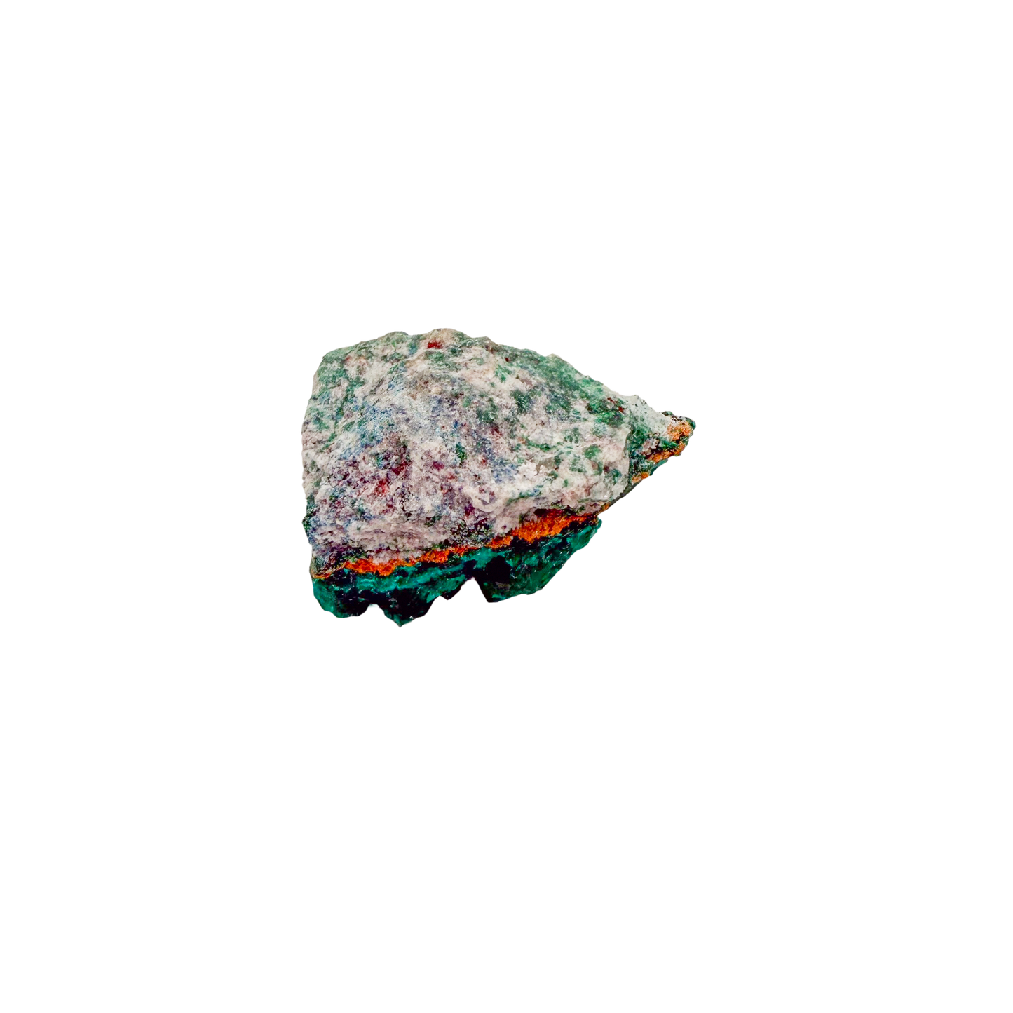 Raw dioptase crystal specimen from the Republic of the Congo, deep emerald-green druzy on matrix, specimen 16, view 5