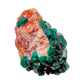 Raw dioptase crystal specimen from the Republic of the Congo, deep emerald-green druzy on matrix, specimen 17, view 1