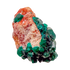 Raw dioptase crystal specimen from the Republic of the Congo, deep emerald-green druzy on matrix, specimen 17, view 1