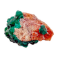 Raw dioptase crystal specimen from the Republic of the Congo, deep emerald-green druzy on matrix, specimen 17, view 2