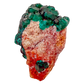 Raw dioptase crystal specimen from the Republic of the Congo, deep emerald-green druzy on matrix, specimen 17, view 3