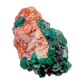 Raw dioptase crystal specimen from the Republic of the Congo, deep emerald-green druzy on matrix, specimen 17, view 5