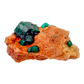 Raw dioptase crystal specimen from the Republic of the Congo, deep emerald-green druzy on matrix, specimen 18, view 2