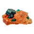 Raw dioptase crystal specimen from the Republic of the Congo, deep emerald-green druzy on matrix, specimen 18, view 2
