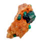 Raw dioptase crystal specimen from the Republic of the Congo, deep emerald-green druzy on matrix, specimen 18, view 3