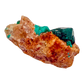 Raw dioptase crystal specimen from the Republic of the Congo, deep emerald-green druzy on matrix, specimen 18, view 4