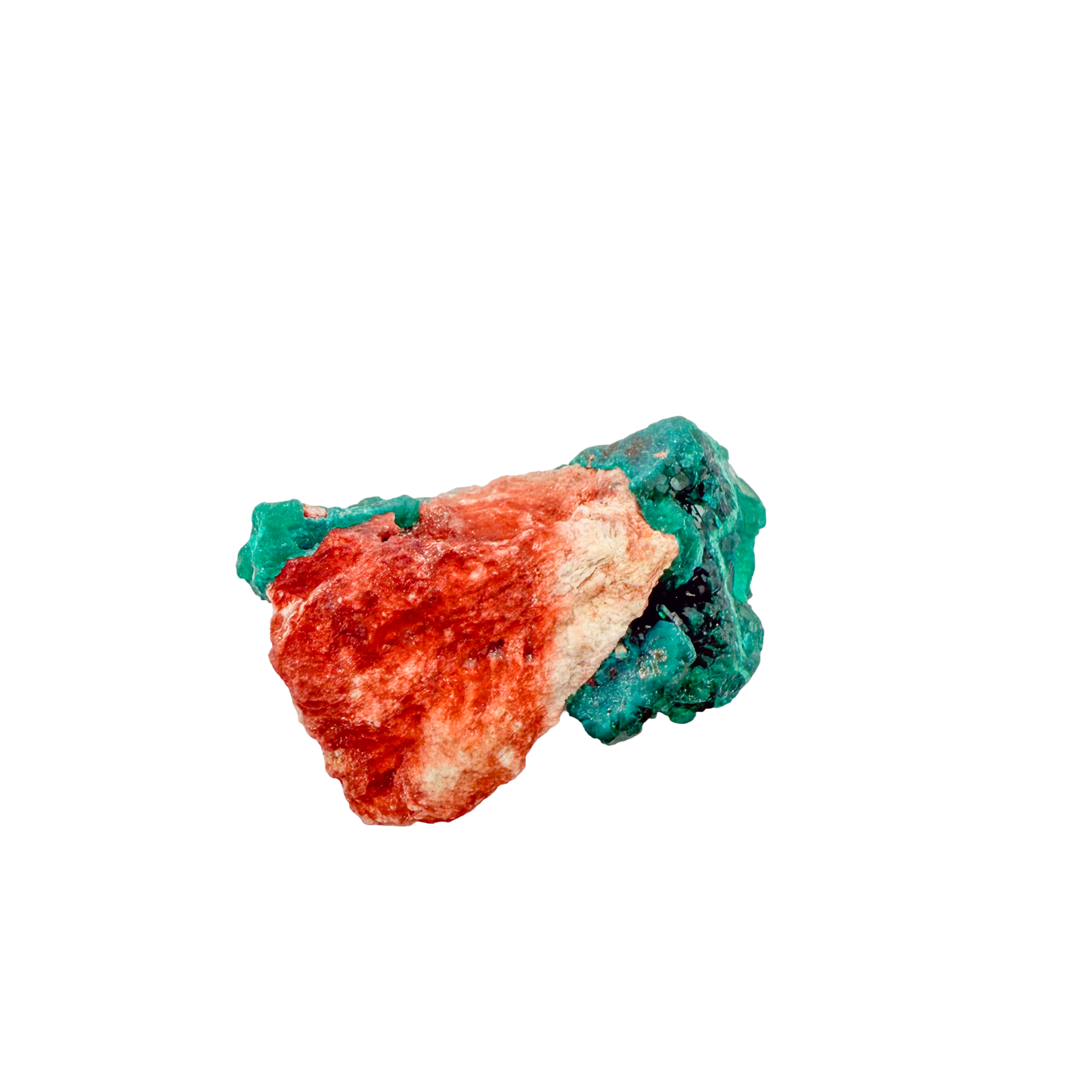 Raw dioptase crystal specimen from the Republic of the Congo, deep emerald-green druzy on matrix, specimen 19, view 4