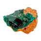 Raw dioptase crystal specimen from the Republic of the Congo, deep emerald-green druzy on matrix, specimen 20, view 1