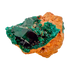 Raw dioptase crystal specimen from the Republic of the Congo, deep emerald-green druzy on matrix, specimen 20, view 1
