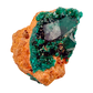 Raw dioptase crystal specimen from the Republic of the Congo, deep emerald-green druzy on matrix, specimen 20, view 2